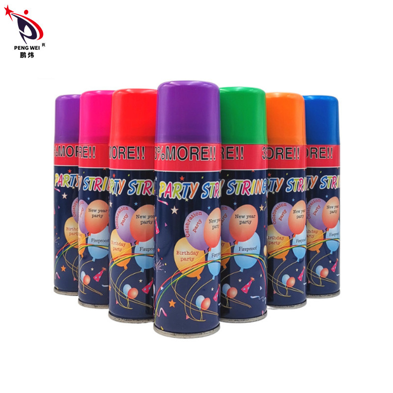 สตรีมเมอร์สเปรย์ Silly String Spray ขนาด 250 มล. คละสี