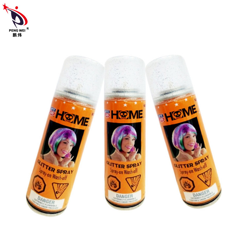 สเปรย์ฉีดผมสีเงินไม่มีกลิ่น OEM, สเปรย์ชิมเมอร์สีทองปลอดสารพิษสำหรับผม