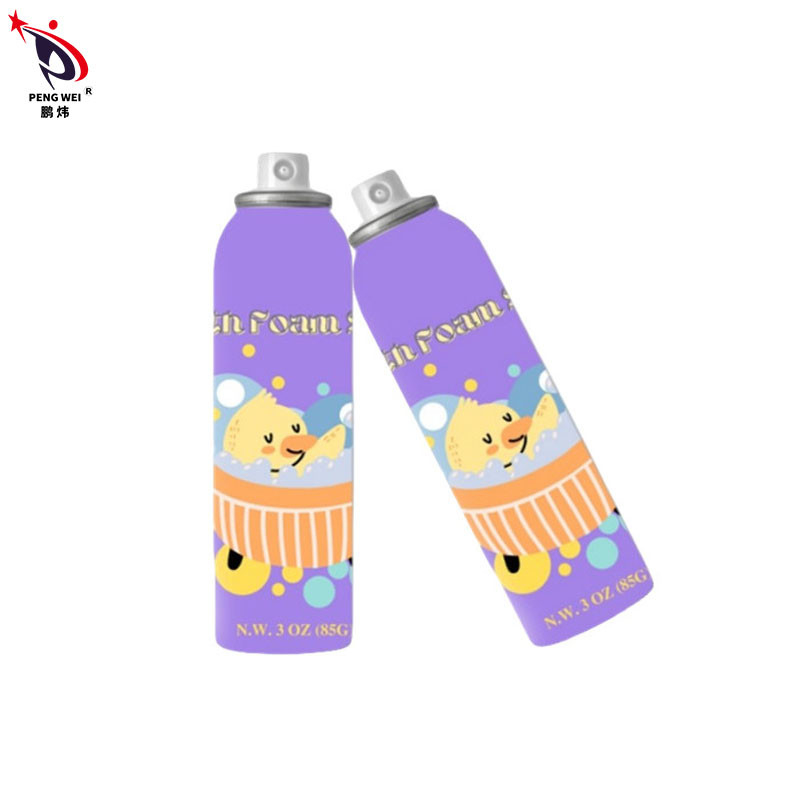 150ml น้ำยาทำความสะอาดโฟมอาบน้ำอลูมิเนียมสีม่วงสำหรับเด็ก