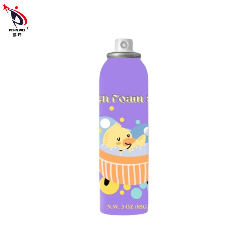 150ml น้ำยาทำความสะอาดโฟมอาบน้ำอลูมิเนียมสีม่วงสำหรับเด็ก