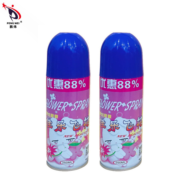 โลโก้ที่กำหนดเอง 250ML สเปรย์หิมะปาร์ตี้สีขาวประดิษฐ์ EN71 สำหรับงานแต่งงาน Christmas Flower