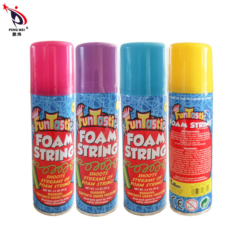 3OZ Non Flammable Color Silly String Spray ปาร์ตี้ Crazy String ISO9001