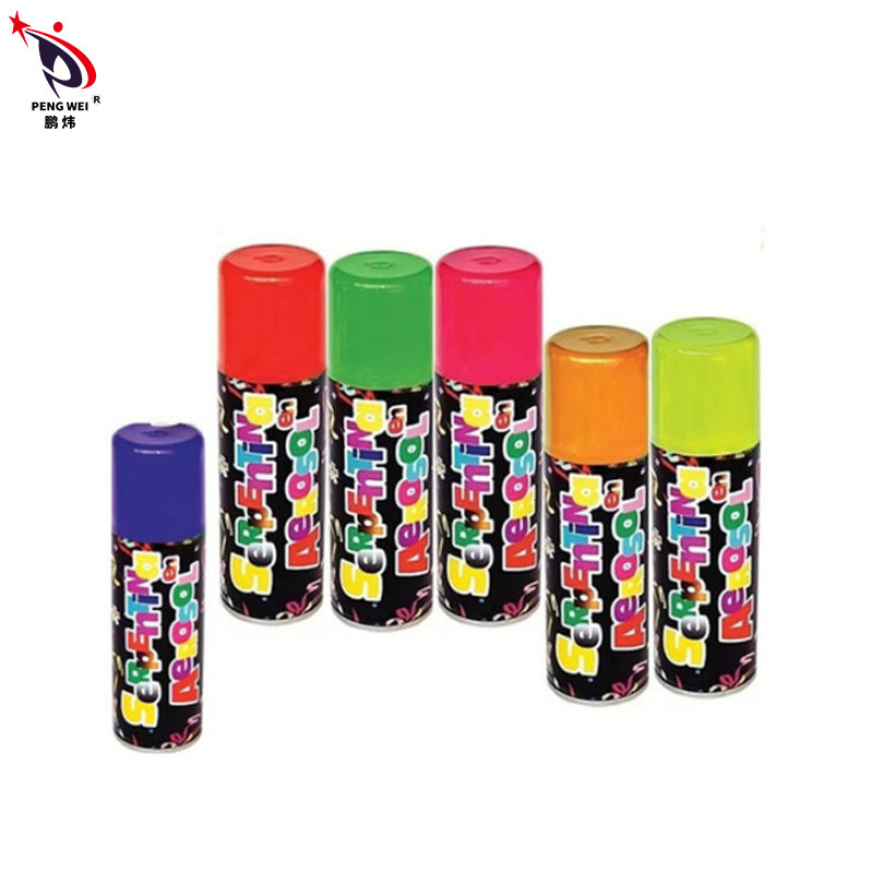 งานแต่งงานสีตกแต่ง Silly String Spray ย่อยสลายได้ 80g 128mm