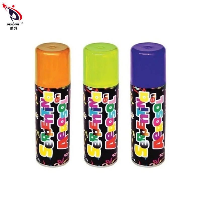 งานแต่งงานสีตกแต่ง Silly String Spray ย่อยสลายได้ 80g 128mm