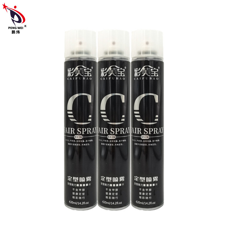 ISO9001 EN71 24 Hours Strong Hold สเปรย์ฉีดผม Shine Hair Styling Holding Spray 65 * 240