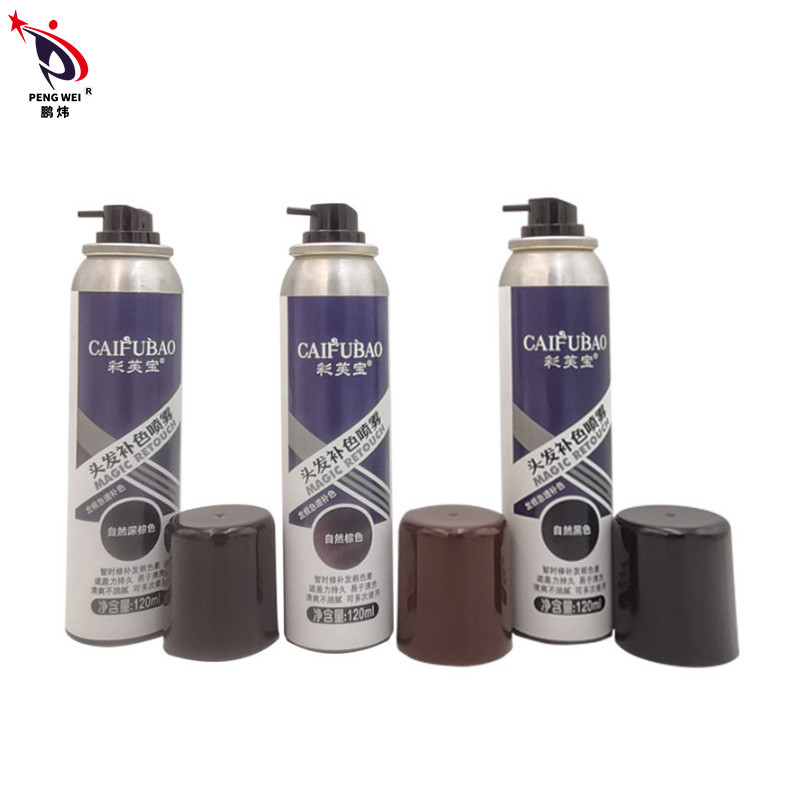 OEM ODM Black Dark Brown Hair Colour Spray สเปรย์เปลี่ยนสีผมชั่วคราว 40*140mm