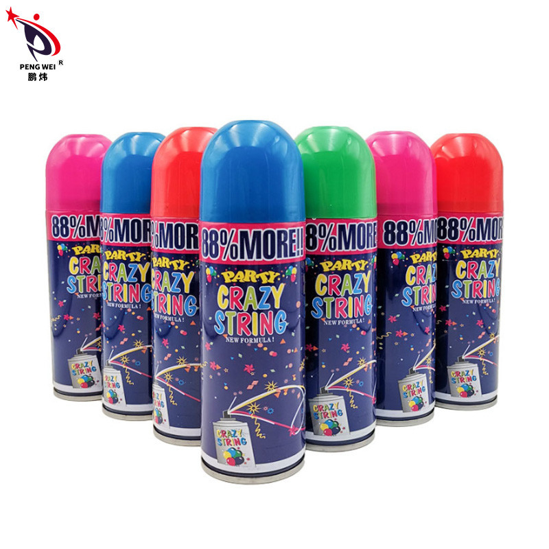 ปีใหม่ คริสต์มาส สีสัน บ้า ริบบิ้น สเปรย์ สตริง ขนาดที่ปรับแต่งได้