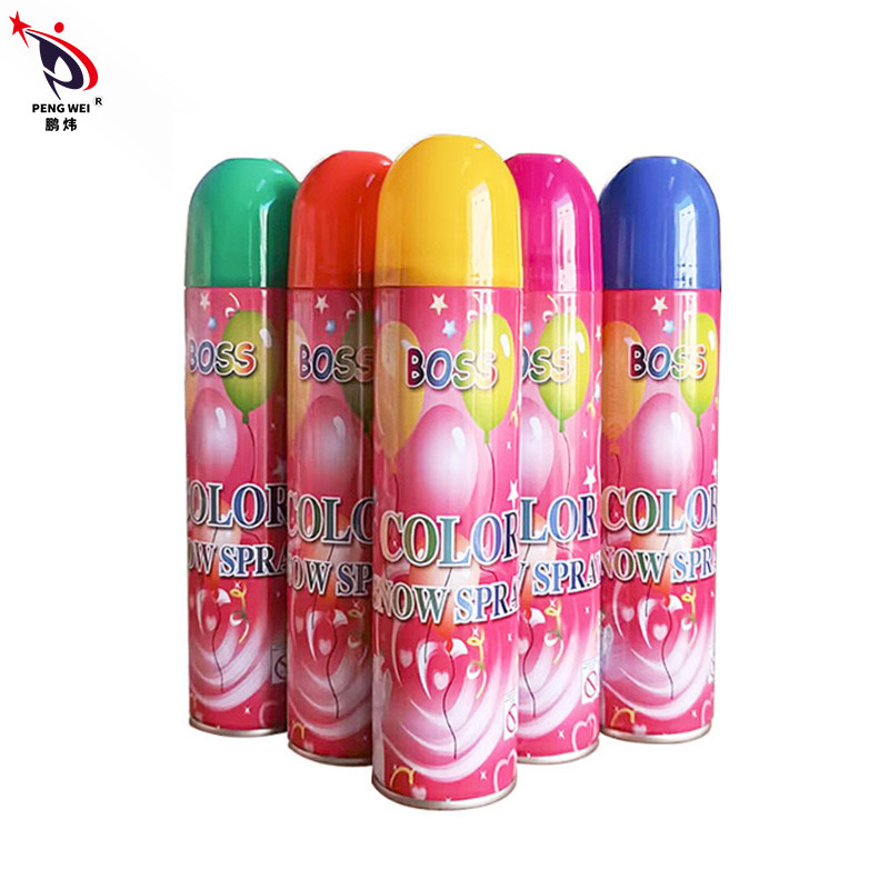 550ml Boss Colour Snow Spray เป็นมิตรกับสิ่งแวดล้อมของตกแต่งงานแต่งงาน Carnival Party Foam Snow Spray