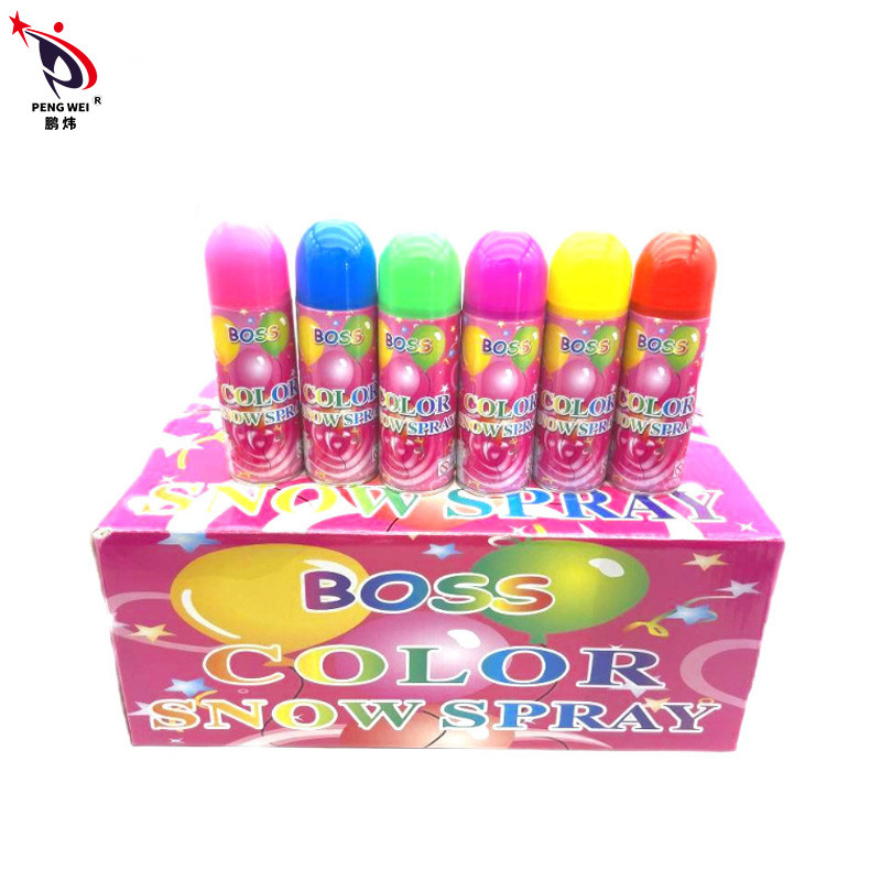 550ml Boss Colour Snow Spray เป็นมิตรกับสิ่งแวดล้อมของตกแต่งงานแต่งงาน Carnival Party Foam Snow Spray