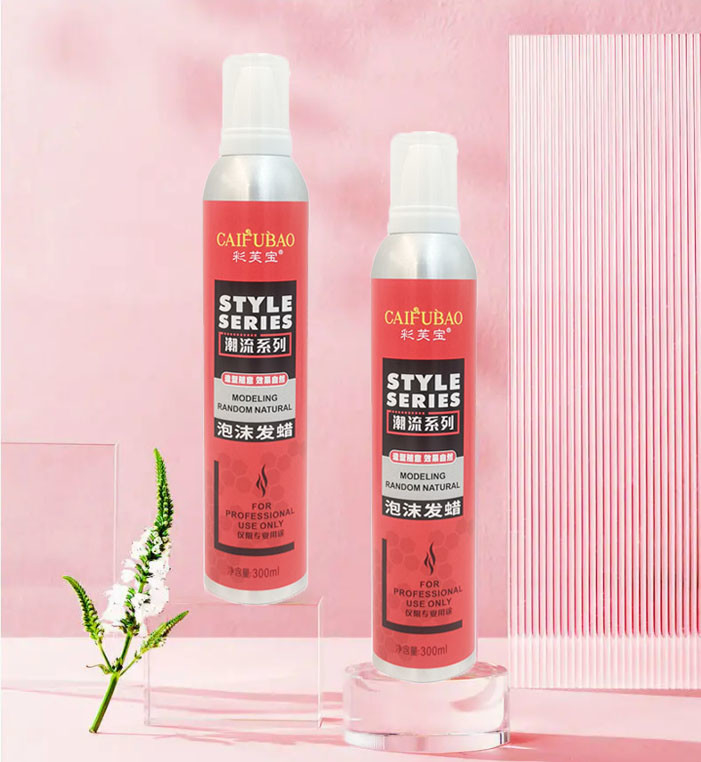 สเปรย์แต่งผมแห้งเร็วแบบกำหนดเอง Strong Hold Portable Barber Natural Styling Mousse 300ml