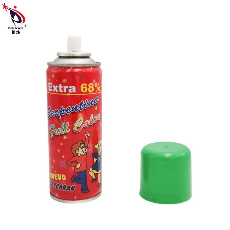 ขายส่งงานแต่งงานคริสต์มาสปาร์ตี้สีสัน Crazy String Spray / Crazy Ribbon Spray