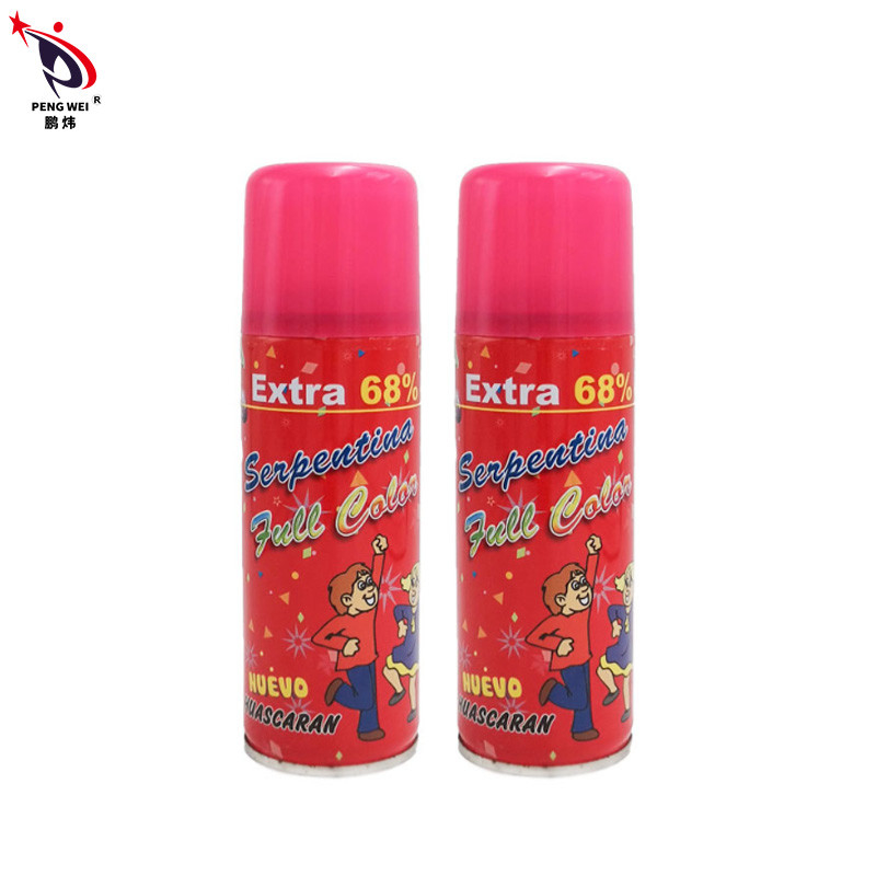 ขายส่งงานแต่งงานคริสต์มาสปาร์ตี้สีสัน Crazy String Spray / Crazy Ribbon Spray