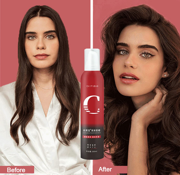 Anti Frizz Foam Hair Wax Spray Moisturizing Styling Foam Hair Wax Spray Men Women Hair Wax Products ป้ายชื่อส่วนตัวที่กำหนดเอง