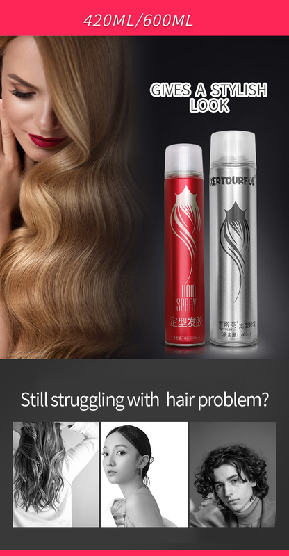 สเปรย์ฉีดผม Strong Hold ราคาโรงงานฉลากส่วนตัว Natural Nutrition Customized Service Hair Spray