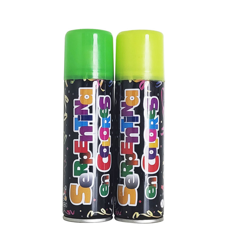 ODM ตกแต่ง Crazy Ribbon Spray Party ย่อยสลายได้ที่มีสีสัน Silly String