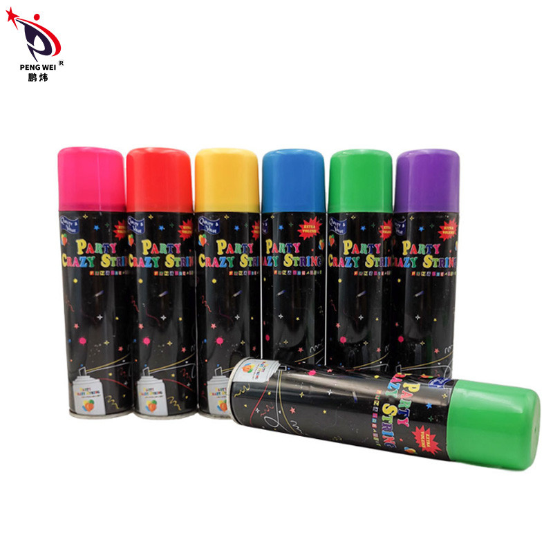 สีสันโง่ๆ สตริงสเปรย์พาร์ตี้ สตริงบ้า เทปสําหรับเทศกาลวันขอบคุณพระเจ้า