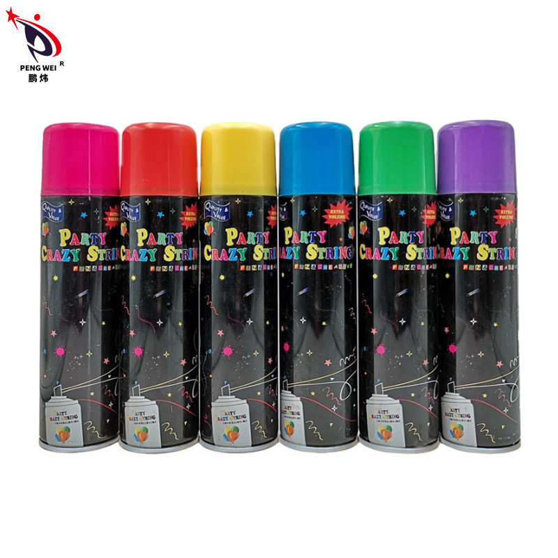 สีสันโง่ๆ สตริงสเปรย์พาร์ตี้ สตริงบ้า เทปสําหรับเทศกาลวันขอบคุณพระเจ้า
