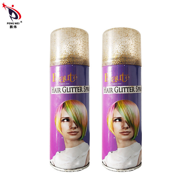 สเปรย์ฉีดผมที่ไม่เป็นอันตราย 200 มล. สีทองปลอดสารพิษทนทาน