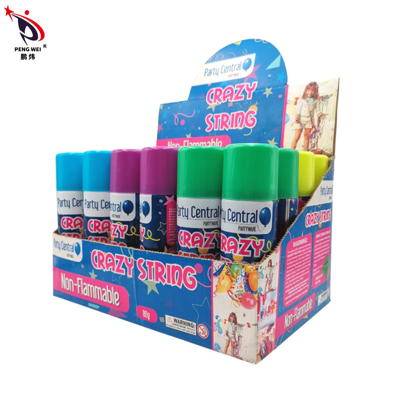 แคลนส์ แปรงค์ พาร์ตี้ สตรีมเมอร์ สเปรย์สตริง สินค้าแต่งงาน สีหลากหลาย