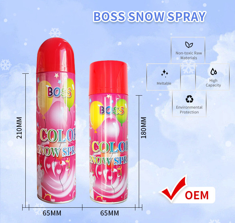 ขายปลีก สีสันซิมูเลนซ์พาร์ตี้ สปริงหิมะ 52*185 มิลลิเมตร สําหรับงานฉลองสนุก