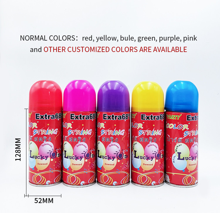 ปลอดภัย สีสันบ้าโง่ เส้นสเปรย์ฮาโลวีน Pranks ไม่ติดไฟ