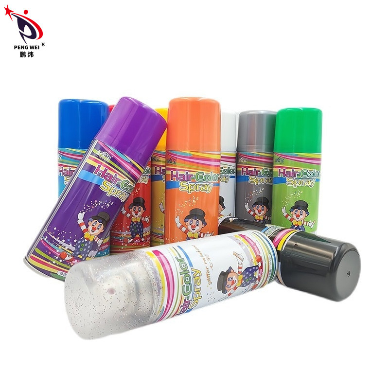 250ml สเปรย์สีผมชั่วคราวแบบใช้แล้วทิ้งสเปรย์จัดแต่งทรงผมสำหรับตกแต่งปาร์ตี้ Unisex